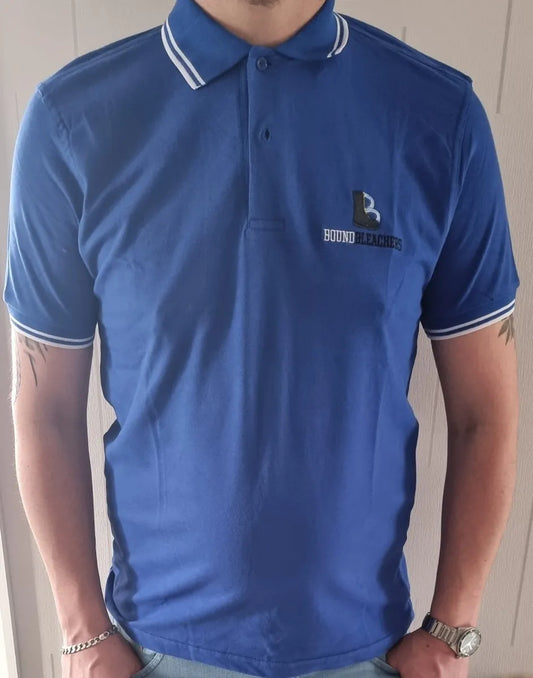 Blue & White BoundBleachers Polo